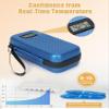 LengKe Insulin Cooler Travel Case with 2 TSA Approved Gel Ice Pack, Temperature Display Refrigerated Medicine Travel Case for Insulin Syringe and Diabetic Supplies (Blue) view 4