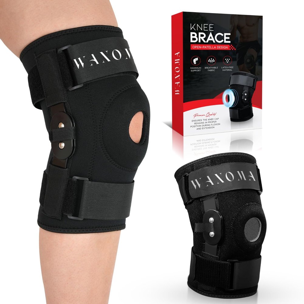 Knee Brace for Men & Women (X-large) Men's Knee Brace for Stability Support for Meniscus Tear, ACL, MCL Injury, Sports & Arthritis Compression Knee Brace for Football, Running, and Pain Relief Patella Gel Pads for Knee Pain