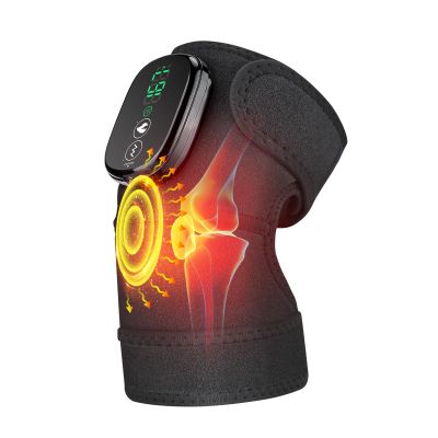 3-in-1 Shoulder Elbow Knee Massager Intelligent Heating Pads Wrap Heated Bracer Men Women Running Old Cold Legs Arthritis Pain Relief Rechargeable Wireless Touch Screen (Single Knee Massager)