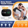 3-in-1 Shoulder Elbow Knee Massager Intelligent Heating Pads Wrap Heated Bracer Men Women Running Old Cold Legs Arthritis Pain Relief Rechargeable Wireless Touch Screen (Single Knee Massager) view 4