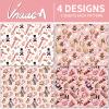Vnaaem Pink Christmas Wrapping Paper with 4 Nutcracker Gingerbread Design for Christmas Holiday Party Celebration - 20 X 28Inches Per Sheet(8 Pack) view 3