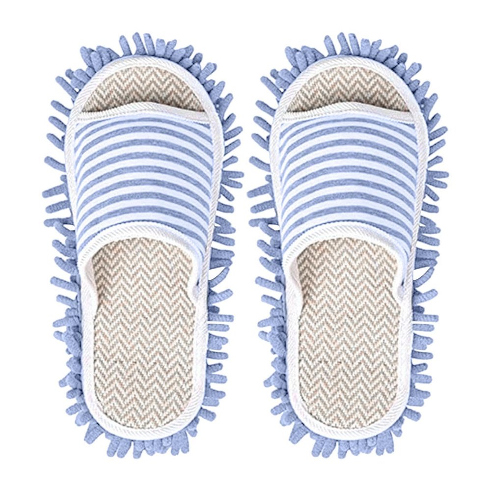 1 Pair Washable Mop Slippers Microfiber Mop Slippers Funny Mop Shoes Floor Cleaning Slippers Detachable Mopping Slippers Cleaning Mop Slippers Floor Dust Dirt Cleaning Tool