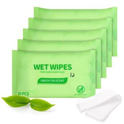Green Tea Wet Wipes Bulk for Homeless, Clean Face Hands Quickly, Green Tea Wet Wipes Bulk for Homeless, Perfect for Hiking Camping Travel Outdoor(Pack of 100)