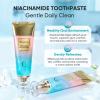 BodyAccel Niacinamide Whitening Toothpaste, Niacinamide Intensive Whitening Toothpaste with Natural Gentle Care Deep Stain Removal Clean Peach Flavor, Improves Gum Health, Fresh Breath (1) view 2