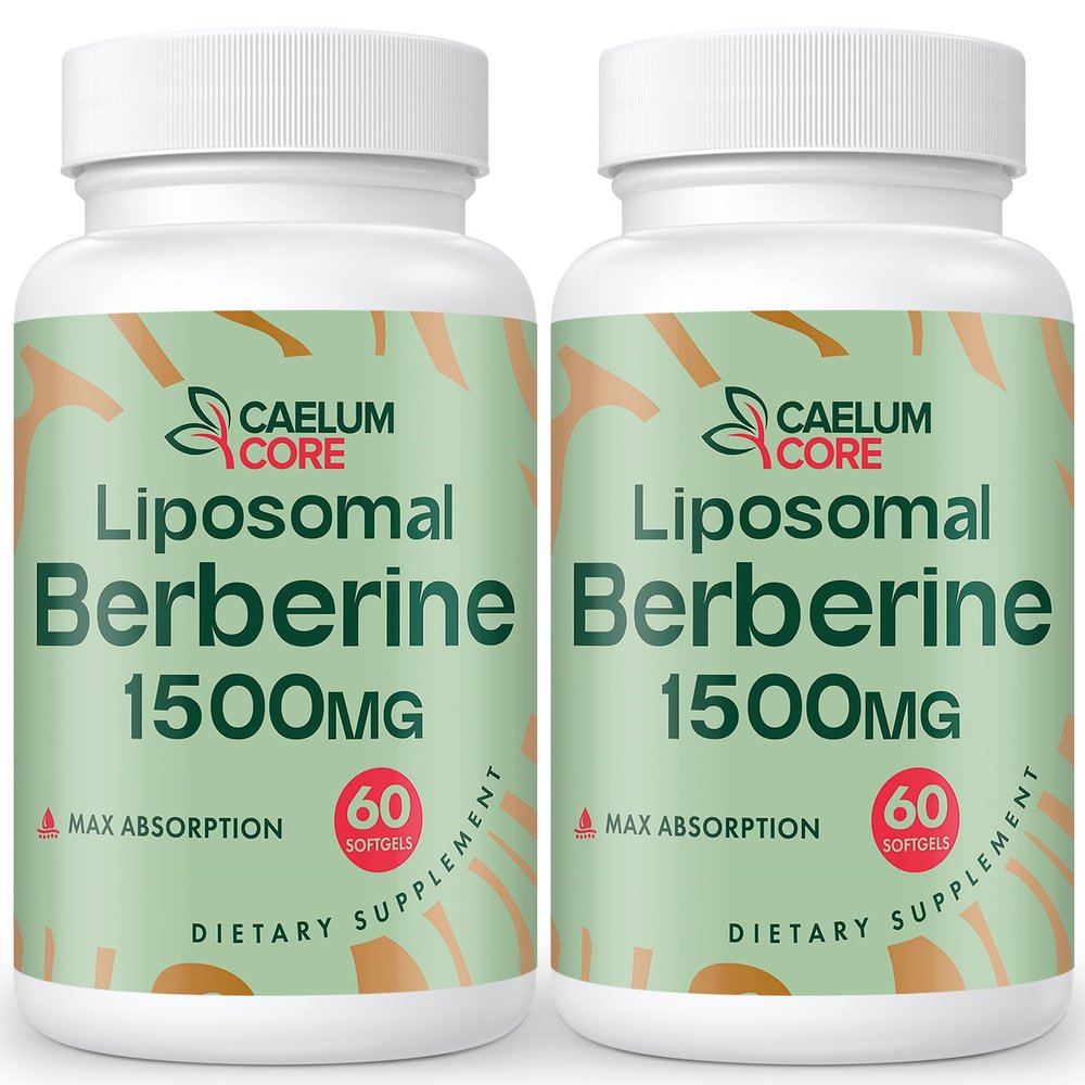 CEALMU CORE Liposomal Berberine HCL - Berberine 1500mg High Bioavailability, Berberines Supplement for Women and Men (2 Pack)