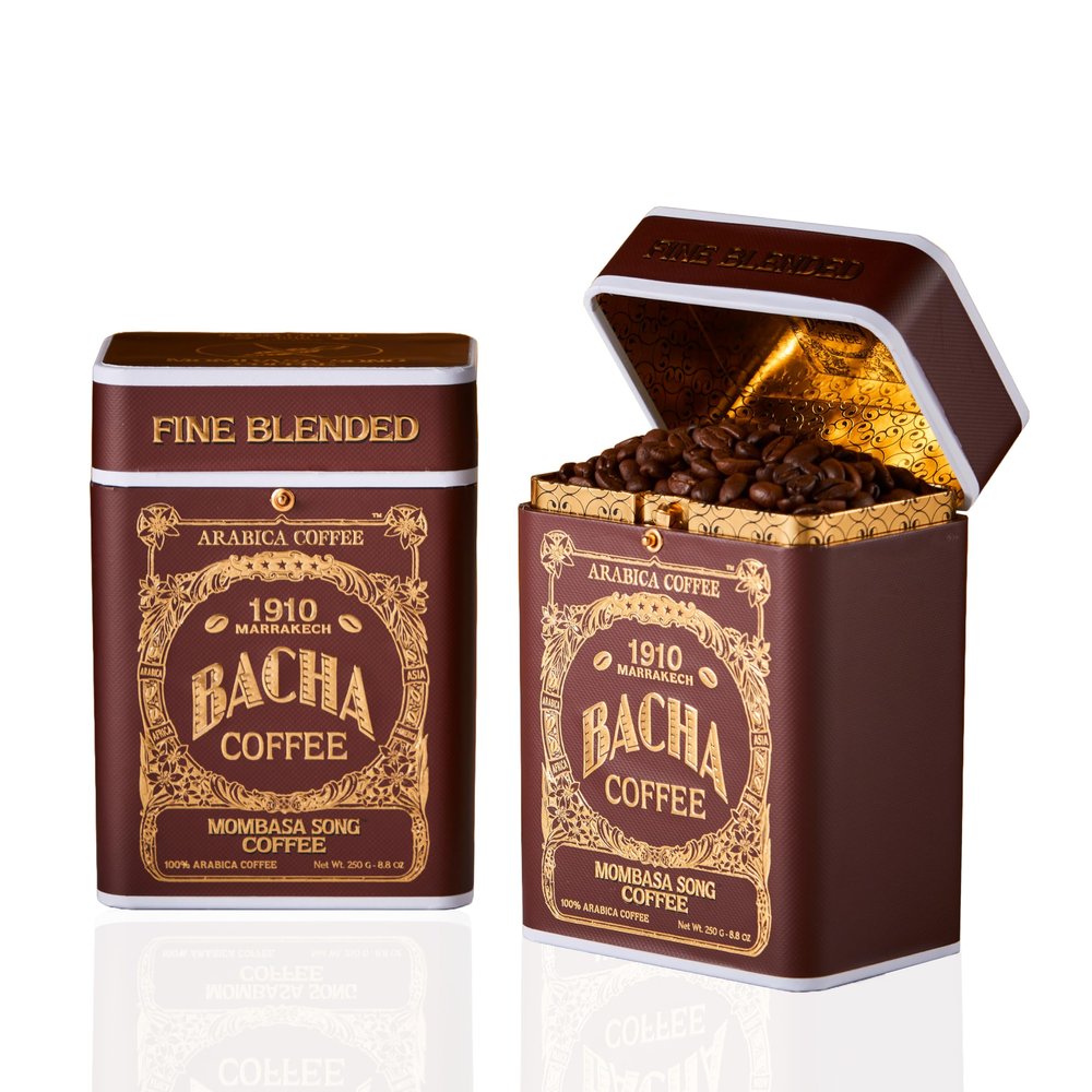 Bacha Coffee | Mombasa Song Fine Blended, Whole Beans, Medium Roast, 100% Arabica Specialty Coffee, 250g Signature Nomad Collection, Gift Box