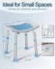 HOMLAND Shower Chair for Inside Shower, 400 lbs Adjustable Shower Stool with Suction Feet, Shower Seat for Inside Tub Bathroom Bench Bath Chair for Elderly and Disabled - Light Blue view 3