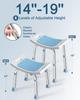 HOMLAND Shower Chair for Inside Shower, 400 lbs Adjustable Shower Stool with Suction Feet, Shower Seat for Inside Tub Bathroom Bench Bath Chair for Elderly and Disabled - Light Blue view 4