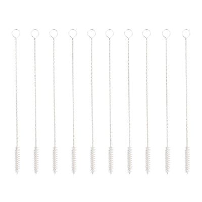 10PCS Drinking Straw Cleaner Kit Pipe Tube Brush Metal Straw Brushes for Sippy Cup Kitchen Glass Cleaning Long Pipe Cleaners White