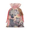 AOLXDE Koala Bear Drawstring Christmas Gift Bags Gift Packaging Pouches Party Supplies Goodie Bags Bag, Black view 1