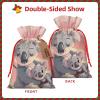 AOLXDE Koala Bear Drawstring Christmas Gift Bags Gift Packaging Pouches Party Supplies Goodie Bags Bag, Black view 3