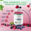 Zinc Gummies 50mg - Immune Support, Skin Health, Antioxidant, Daily Zinc Supplement for Adults, High Potency Immune Defense Gummy, Chewable Zinc Citrate Immunity Gummies, Vegan, Non-GMO, Gluten-Free view 2