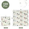 100 Pcs Hydrangea Scatter Floral Cocktail Beverage Napkins Hydrangeas Flowers Disposable Paper Dessert Napkin for Spring Summer Birthday Party Supplies view 2
