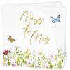100 Pcs Floral Bridal Shower Cocktail Beverage Napkins Wildflower Gold Foil Miss to Mrs. Disposable Paper Dessert Napkin Wedding Party Supplies Decor view 4
