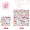 100 Pcs Spring Flower Blooms Cocktail Beverage Napkins Flowers Blossom Disposable Paper Dessert Napkin for Summer Spring Birthday Party Supplies Decor view 2