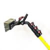 Tucker- Junior Water Fed Pole System - 15 Foot Carbon Fiber and Fiberglass with Glide - 4 Pencil Jets Brush for Commercial Window Cleaning, Solar Panels, Glass, by RHG Products view 2