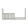 54" Wide Modern Wood Toddler Rail Gray Grey view 2