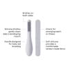 ezpz Baby-Led Toothbrush + Tongue Depressor Dual Pack (Pewter) - 100% Silicone Toothbrush + Silicone/Stainless Steel Tongue Depressor - Helps Set-up Infants for a Healthy Oral Care Routine view 2