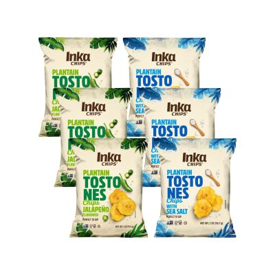 Inka Crops Plantain Tostones, (Jalapeno & Salted) Variety Pack