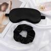 2 Pcs Adjustable Satin Eye Mask Blindfold Soft Sleeping Mask Travel Sleep Masks Night Time Eye Cover Women Eye Shades with 2 Pcs Hair Scrunchies and 2 Pcs Bags view 4