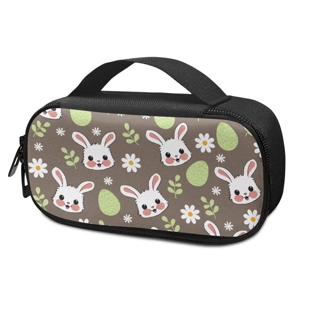 ASQVTIFE Bunny Flower Insulin Cooler Travel Case Insulin Container Diabetic Insulin Cooler Insulated Cooling Bag Insulated Bags for Travel Insulated Zipper Pouch Cold Containers for Medicine