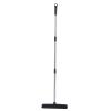Pet Hair Remover, Rubber Broom Long Handle Floor Brush Mulitfunctional Carpet Rake Pet Hair Broom Carpet Squeegee with Telescoping Handle for Indoor Cleaning (Black) view 1