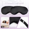 Dyrfolm 20 Pieces Silk Sleep Mask,Silk Eye Masks for Sleeping,Eye Mask with Adjustable Strap,Soft Sleeping Mask Eye Cover,Comfortable Blindfold Eyeshade for Women Men Sleeping Travel Nap(Black) view 4
