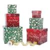 Lyforpyton 6PCS Christmas Nesting Gift Boxes with Lids Xmas Nested Box Set Red Green Square Stackable Gift Box for Christmas New Year Packaging view 1