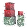 Lyforpyton 6PCS Christmas Nesting Gift Boxes with Lids Xmas Nested Box Set Red Green Square Stackable Gift Box for Christmas New Year Packaging view 2