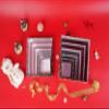 Lyforpyton 6PCS Christmas Nesting Gift Boxes with Lids Xmas Nested Box Set Red Green Square Stackable Gift Box for Christmas New Year Packaging view 3