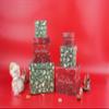 Lyforpyton 6PCS Christmas Nesting Gift Boxes with Lids Xmas Nested Box Set Red Green Square Stackable Gift Box for Christmas New Year Packaging view 4