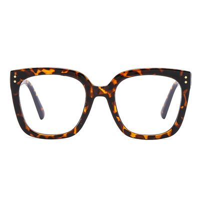AOOLIA Overside Reading Glasses for Women Men, Trendly Clarity Reading Eyeglasses Eyewear, Blue Light Glasses for Computer (Tortoise, 0, x)