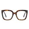 AOOLIA Overside Reading Glasses for Women Men, Trendly Clarity Reading Eyeglasses Eyewear, Blue Light Glasses for Computer (Tortoise, 0, x) view 1