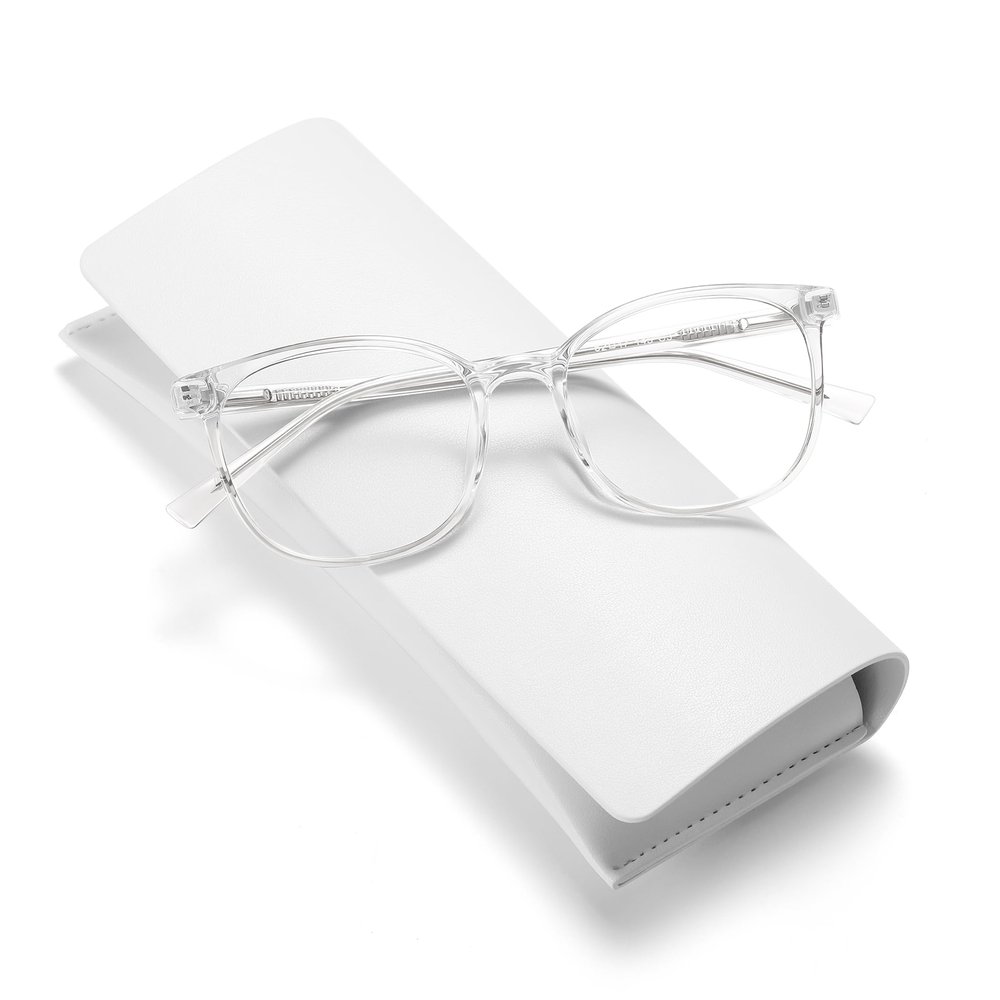 XIAOBENGE Reading Glasses Blue Light Blocking Retro Round Frame Anti Eyestrain Anti UV Computer Gaming Eyeglasses For Women/Men (Clear, 1.5, x)