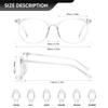 XIAOBENGE Reading Glasses Blue Light Blocking Retro Round Frame Anti Eyestrain Anti UV Computer Gaming Eyeglasses For Women/Men (Clear, 1.5, x) view 2