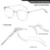 XIAOBENGE Reading Glasses Blue Light Blocking Retro Round Frame Anti Eyestrain Anti UV Computer Gaming Eyeglasses For Women/Men (Clear, 1.5, x) view 3