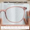XIAOBENGE Reading Glasses Blue Light Blocking Retro Round Frame Anti Eyestrain Anti UV Computer Gaming Eyeglasses For Women/Men (Clear, 1.5, x) view 4