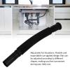 2pcs Basin Drain Pipe, Flexible Pvc Black Stretchable Wash Basin Sink Drain Hose Gutter Extension For Universal Kitchen Bathroom Black view 2