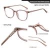 XIAOBENGE Reading Glasses Blue Light Blocking Retro Round Frame Anti Eyestrain Anti UV Computer Gaming Eyeglasses For Women/Men (Transparent Brown, 1.75, x) view 3