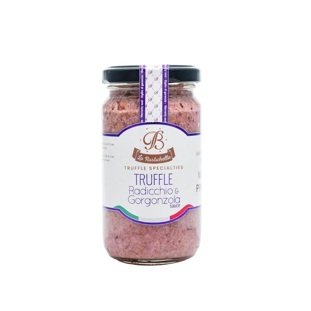 La Rustichella - Truffle Radicchio & Gorgonzola sauce 7,05 oz (200 gr) - 100% Made in Italy | Gluten-Free, Cholesterol-Free