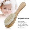 2-pcs Natural Goat Hair Baby Hair Brush - Hypoallergenic & Soft Wooden Handle for Delicate Scalp Massage & Relaxation - Perfect for Newborns & Toddlers view 3