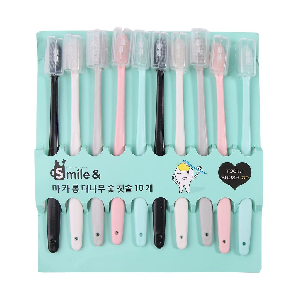 10pcs/set Kids Adults Soft-bristled Toothbrush Adult Teeth Training Toothbrush Dental Care Tooth Brush