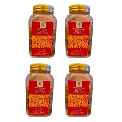 Farm Royale Green kishmish - 1KG (4*250 GM) ||100% Pure and Natural||Shudh||Handpicked Material||Export quality