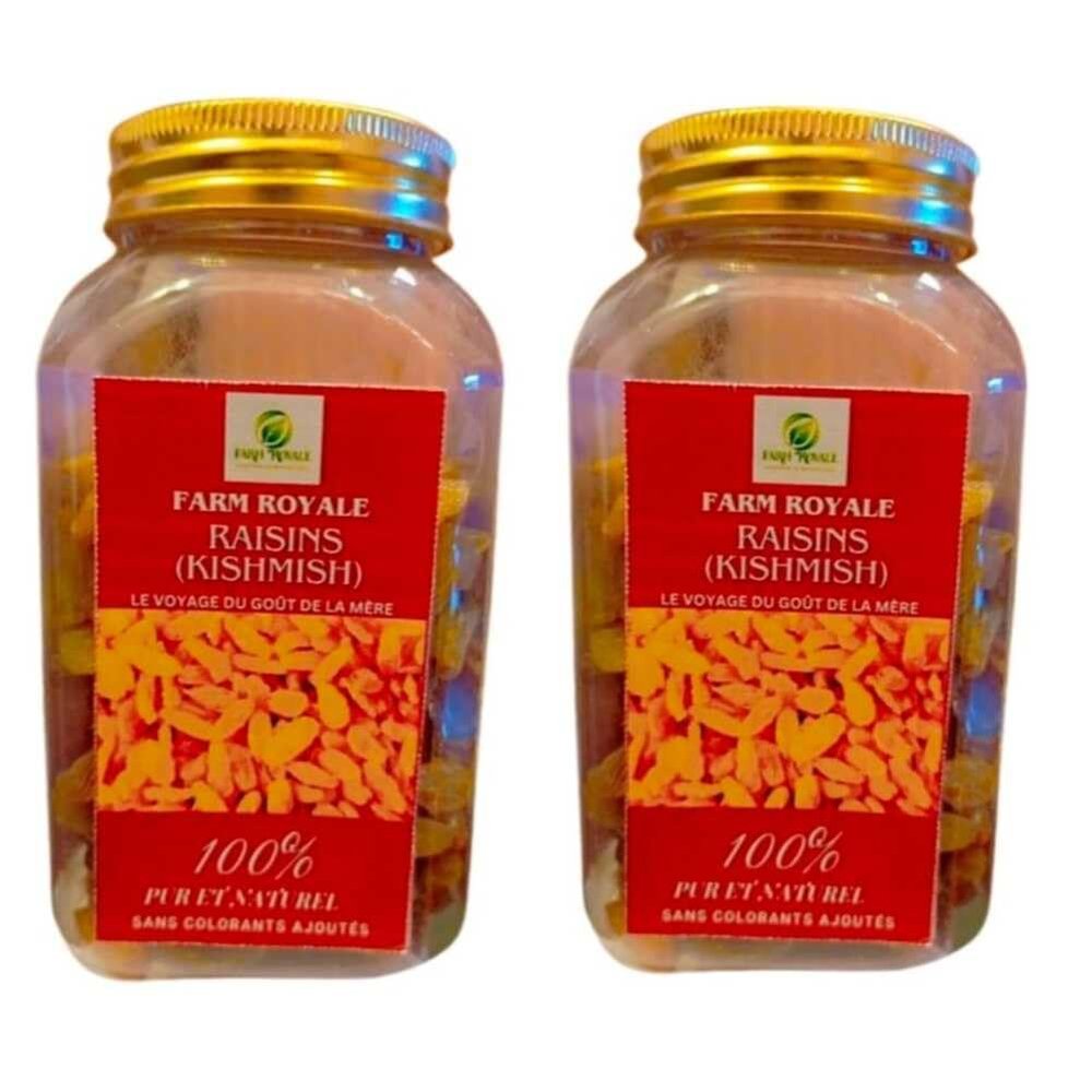 Farm Royale Green kishmish -500gm (2*250 gm) ||100% Pure and Natural||Shudh||Handpicked Material||Export quality