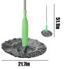 NineLife Basics 2 in 1 Dehydrated Mop, Self Wringing, Microfiber Head, Floor, Tile, Vinyl, Green, 1PCS view 2