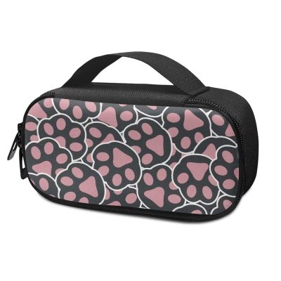 ASQVTIFE Pink Dog Paws Insulin Cooler Travel Case Insulin Container Diabetic Insulin Cooler Insulated Cooling Bag Insulated Bags for Travel Insulated Zipper Pouch Cold Containers for Medicine
