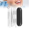 6 PCS Dental Tools, Professional Teeth Cleaning Oral Care Hygiene Kit, Stainless Steel Teeth Cleaning Remover Tools Set Dental Hygiene Tools Kit with Storage Box for Dentist, Personal, Pet (6 PCS-#3) view 1