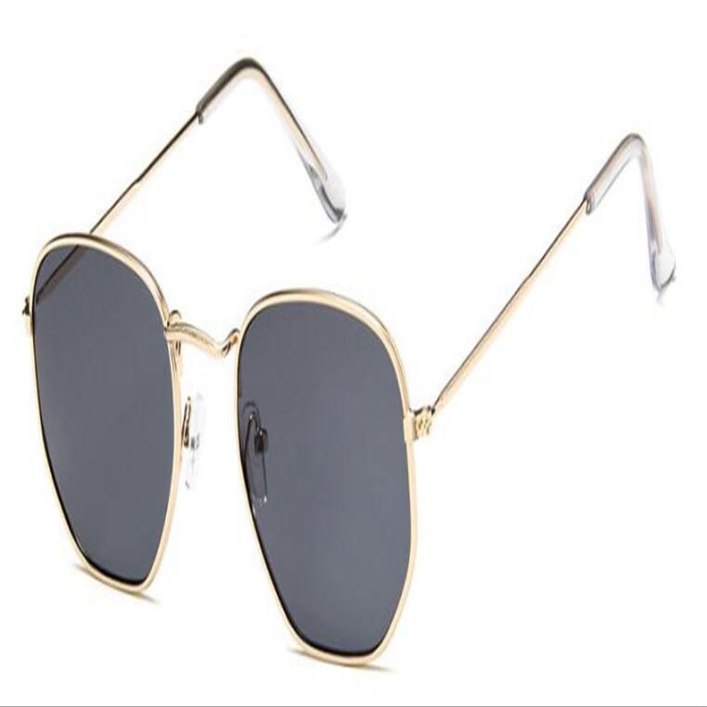 Tinted Reading Glasses, Metal Frame, Outdoor For Men Women, Fashion (Gold & Green, 1.25, Diopters)