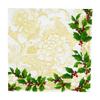 Caspari Holly Ceramic Ivory & Gold Luncheon Napkins - 20 Per Package, 2 Packs view 1