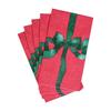 Caspari Tied With A Bow Red & Spruce Guest Towel Napkins - 15 Per Package, 4 Packs view 2